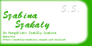 szabina szakaly business card