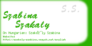 szabina szakaly business card